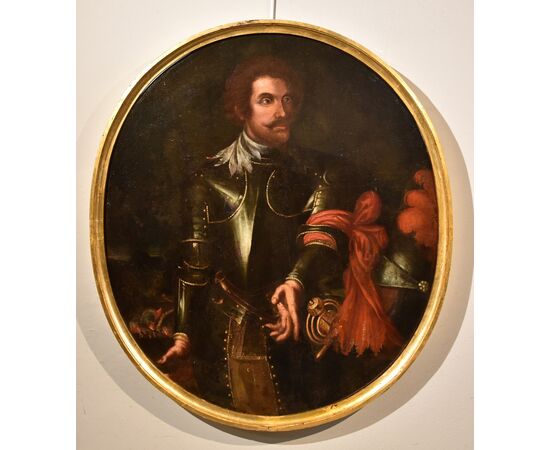 Portrait of a gentleman in armor, Giovanni Bernardo Carbone (Genoa, 1616 - 1683) workshop