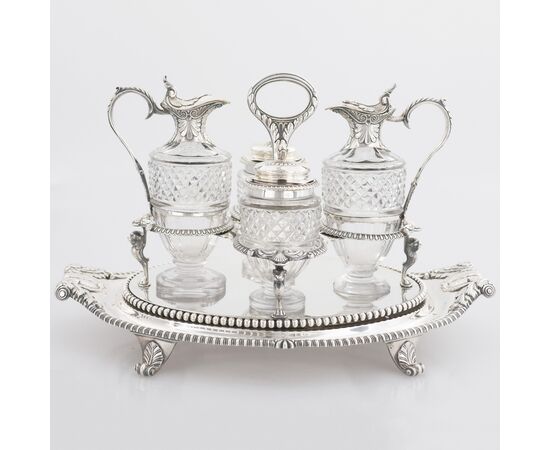 George III sterling silver condiment set, Paul Storr, London, 1808