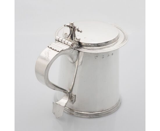 Charles II sterling silver tankard, John Gibbs, London, 1670