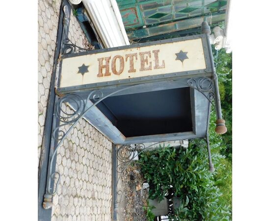 DARS645 - Tettoia per ingresso di hotel, epoca '800, misure cm L 200 x H 200 x P 150