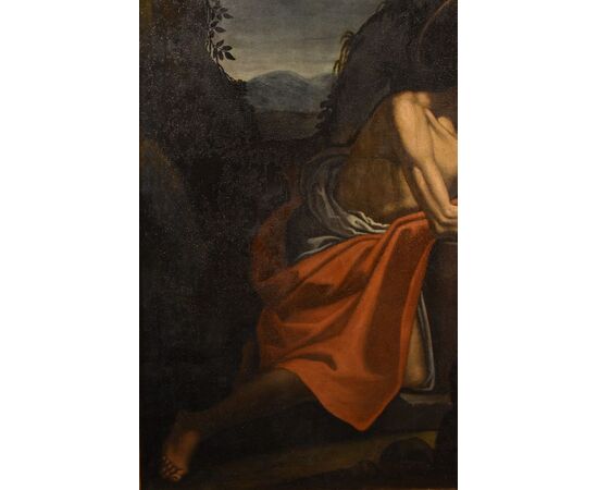 Saint Jerome penitent in the cave, Hendrick de Somer known as Enrico Fiammingo (Lokeren 1602 - Naples 1655)
