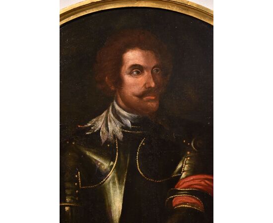 Portrait of a gentleman in armor, Giovanni Bernardo Carbone (Genoa, 1616 - 1683) workshop