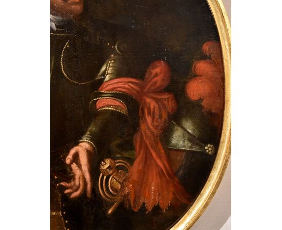 Portrait of a gentleman in armor, Giovanni Bernardo Carbone (Genoa, 1616 - 1683) workshop