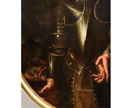 Portrait of a gentleman in armor, Giovanni Bernardo Carbone (Genoa, 1616 - 1683) workshop
