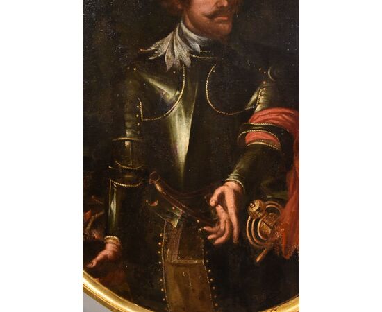 Portrait of a gentleman in armor, Giovanni Bernardo Carbone (Genoa, 1616 - 1683) workshop