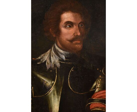 Portrait of a gentleman in armor, Giovanni Bernardo Carbone (Genoa, 1616 - 1683) workshop