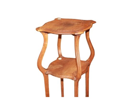 Tavolino Trespolo Porta Piante Francese del 1800 in legno di noce