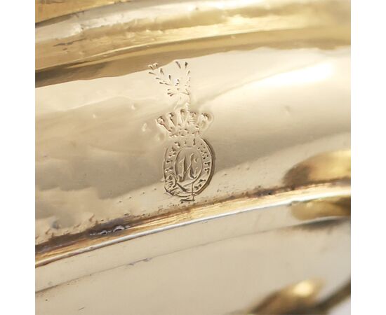 Set of six vermeil silver salt cellars, Solomon Hougham, London, 1811
