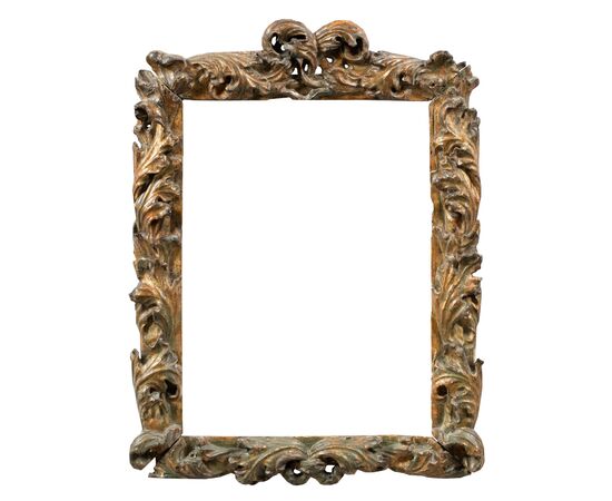 Baroque frame in carved and lacquered wood. Central Italy, 17th century.