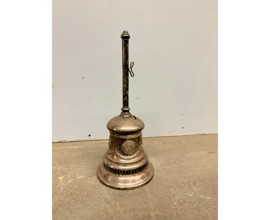 Vintage silver-plated metal bell, 20th century, 29x12cm