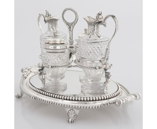 George III sterling silver condiment set, Paul Storr, London, 1808