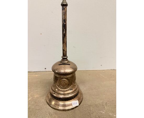 Vintage silver-plated metal bell, 20th century, 29x12cm