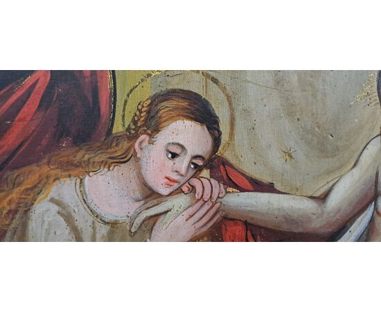 " DEPOSIZIONE DI CRISTO" - TEMPERA SU TAVOLA - XVI/XVII SEC.