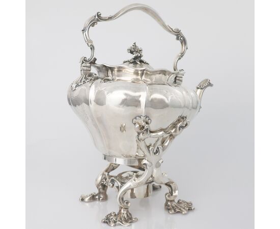 William IV sterling silver kettle on stand, Paul Storr for Storr & Mortimer, London, 1832