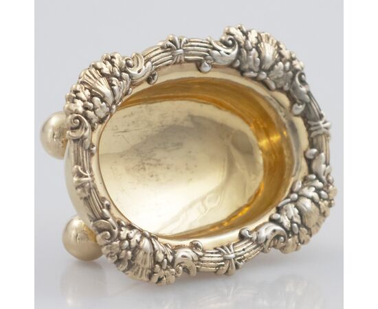 Set of six vermeil silver salt cellars, Solomon Hougham, London, 1811