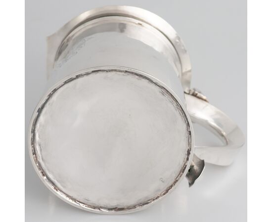 Charles II Sterling Silver Tankard, Silversmith AL, London, 1676