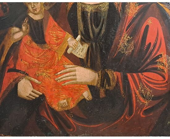 MADONNA AND CHILD - DALMATIAN/CRETAN SCHOOL - 16TH/17TH CENTURY