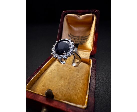 Ring with Sapphire and Diamonds