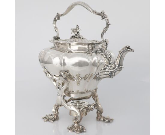 William IV sterling silver kettle on stand, Paul Storr for Storr & Mortimer, London, 1832