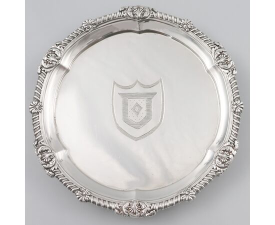 George IV sterling silver salver, Paul Storr, London, 1825