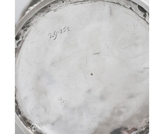 Charles II sterling silver tankard, silversmith WS, London, 1676?