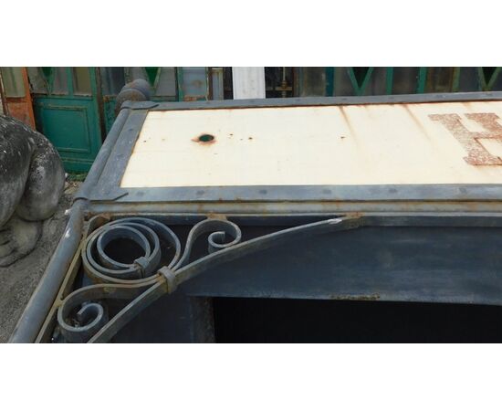 DARS645 - Tettoia per ingresso di hotel, epoca '800, misure cm L 200 x H 200 x P 150