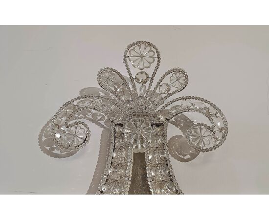 PAIR OF NEOCLASSICAL MIRRORS WITH CRYSTALS, LATE 18TH CENTURY