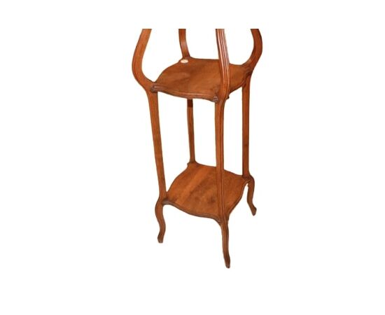 Tavolino Trespolo Porta Piante Francese del 1800 in legno di noce