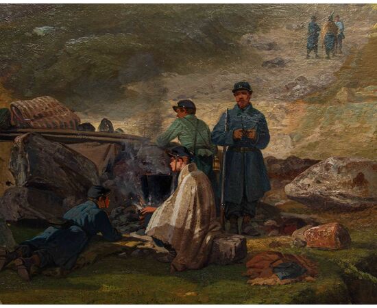 Giulio Gorra (Cremona, 1832 – Torino, 1884), Un episodio della Terza Guerra di Indipendenza: l’avamposto del Tonale del 1866