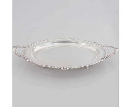 George IV sterling silver two-handled tray, Paul Storr, London, 1826