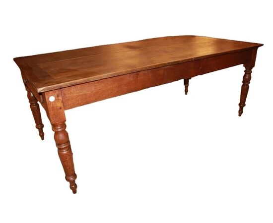 Large Rustic Cherry Wood Table from the 1800s