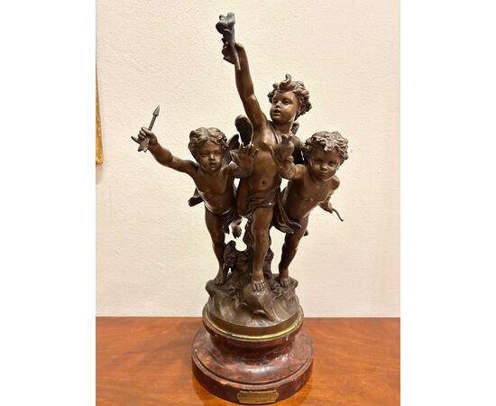 Statuina di Bronzo "Putti" dell'800