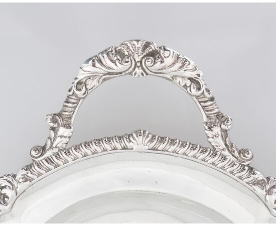 George IV sterling silver two-handled tray, Paul Storr, London, 1826