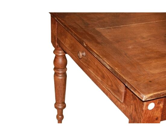 Large Rustic Cherry Wood Table from the 1800s
