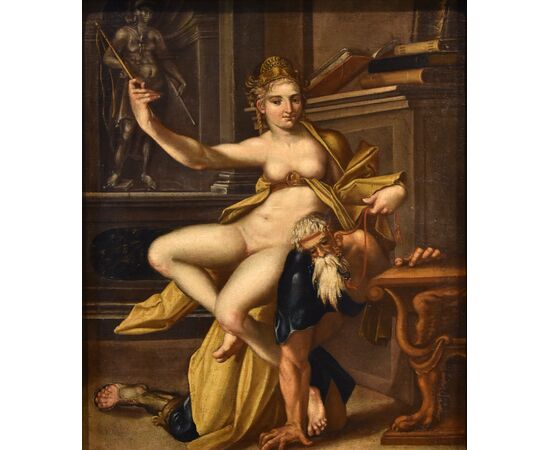 Aristotle and Phyllis, Bartholomäus Spranger (Antwerp, 1546 – Prague, 1611) workshop