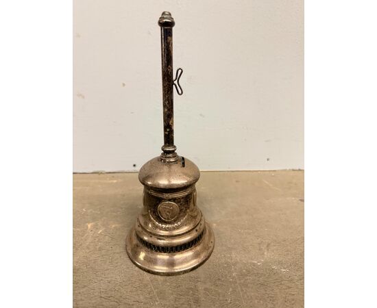 Vintage silver-plated metal bell, 20th century, 29x12cm