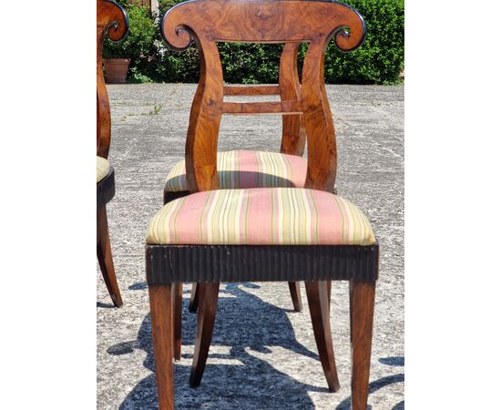 Set of four chairs and two armchairs Carlo X – Veneto, ca. 1830