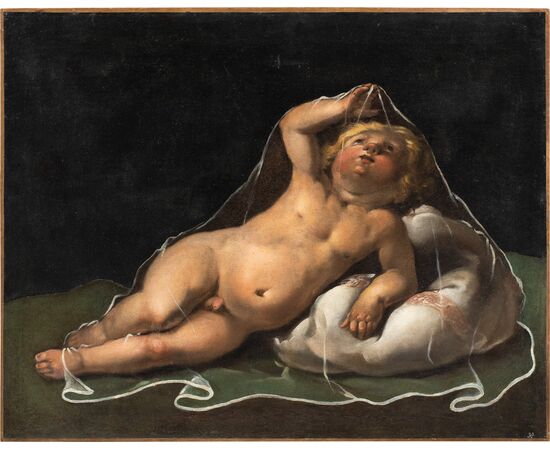 Isidoro Bianchi (Campione 1581 - Campione 1662) - Putto playing with a veil.