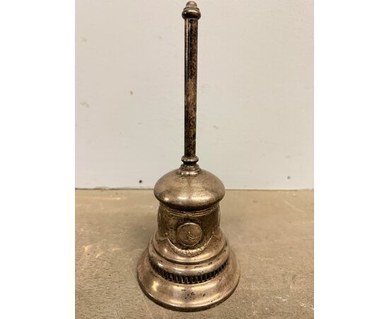 Vintage silver-plated metal bell, 20th century, 29x12cm