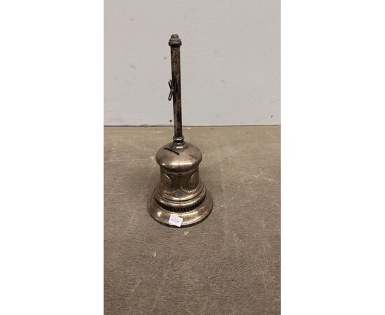 Vintage silver-plated metal bell, 20th century, 29x12cm