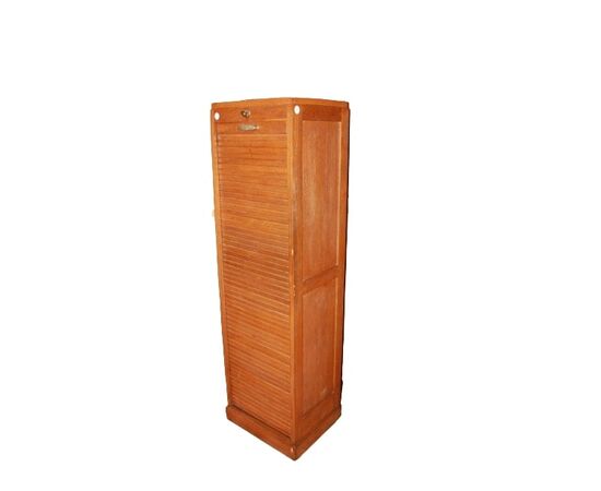French Roll Top Filing Cabinet, Early 1900s