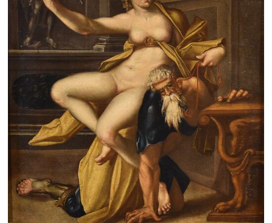 Aristotle and Phyllis, Bartholomäus Spranger (Antwerp, 1546 – Prague, 1611) workshop