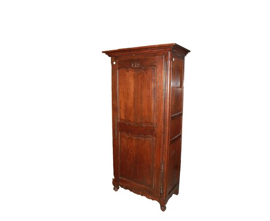 19th-century Provençal-style oak wood cabinet with one door