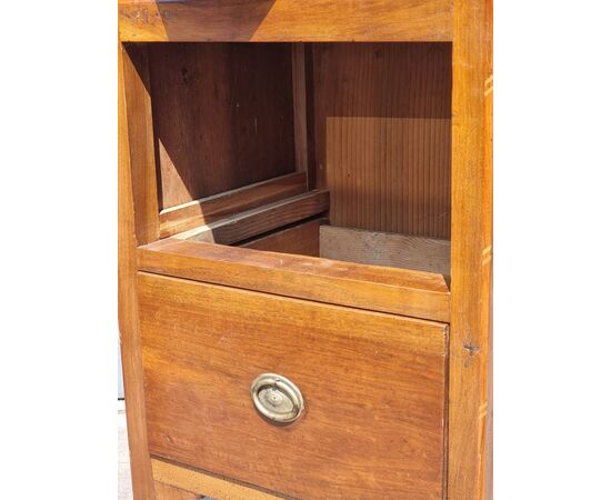 Pair of Venetian walnut bedside tables, Directory period (early 19th century)