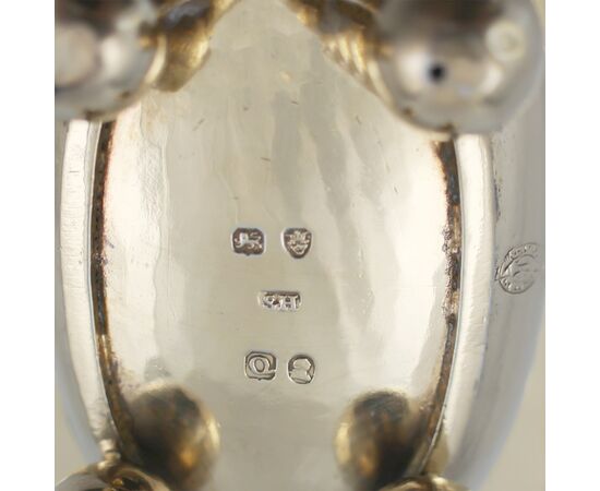 Set of six vermeil silver salt cellars, Solomon Hougham, London, 1811