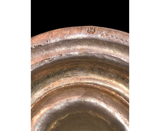 Embossed silver chalice. Torretta hallmark. Genoa.