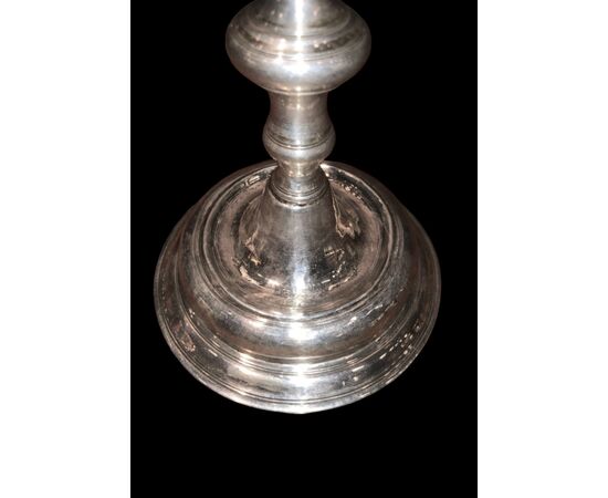 Embossed silver chalice. Torretta hallmark. Genoa.