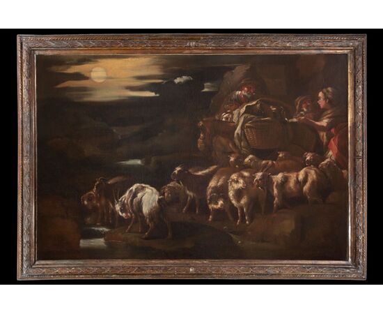 Nocturne with livestock and scenes of rural life