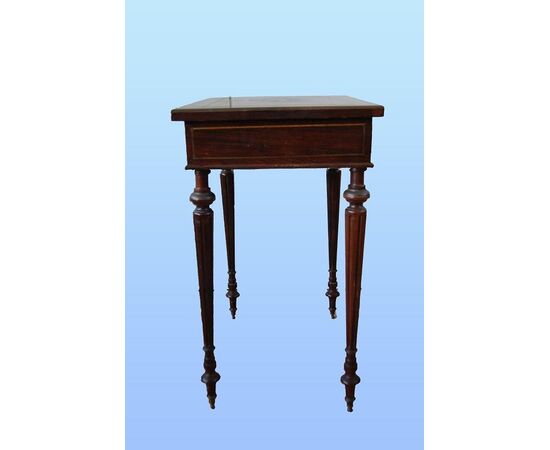 Toilette francese del 1800 stile Luigi XVI in palissandro con intarsio in ottone