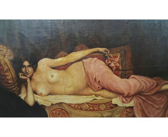 DIPINTO CON NUDO FEMMINILE LIBERTY FINE XIX SECOLO
